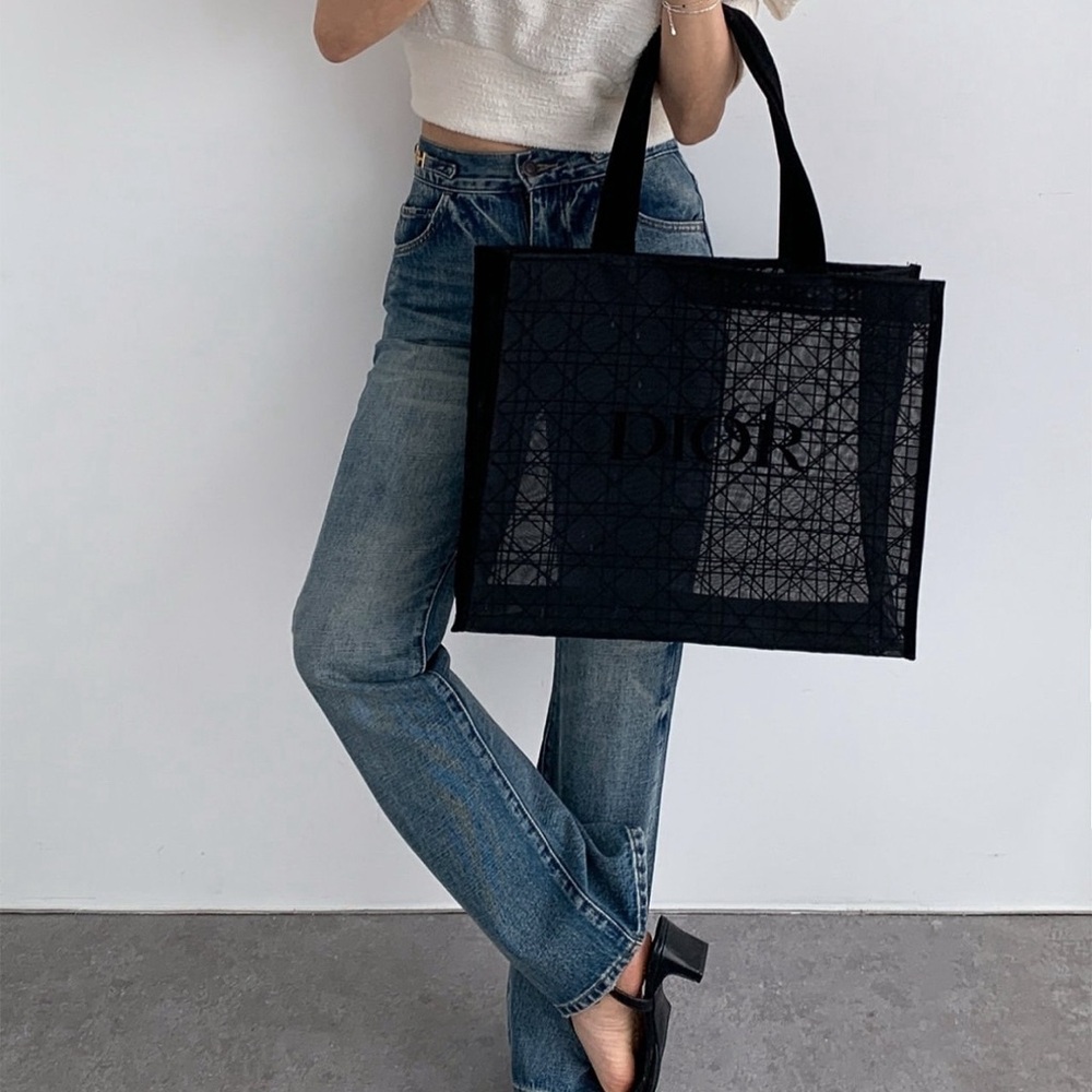 NEW Christian Dior Black Mesh Canage Tote 🖤